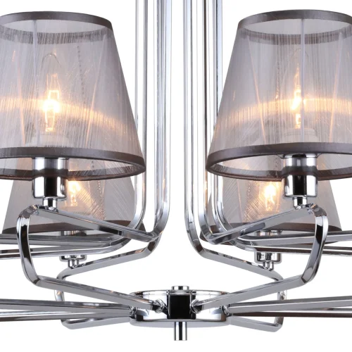 Люстра потолочная Cache 2343-8P F-promo серая на 8 ламп, основание хром в стиле классический современный  фото 6