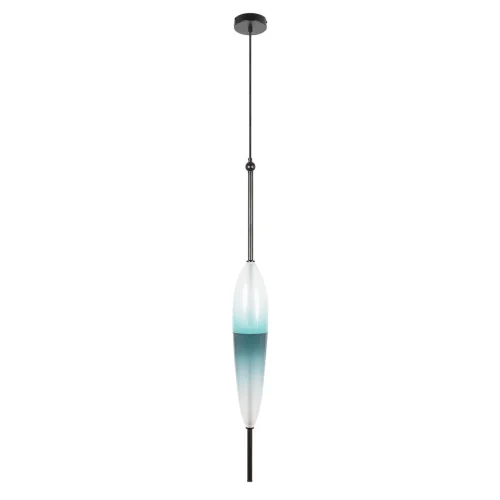 Светильник подвесной LED Venice 10223/C Blue LOFT IT синий на 1 лампу, основание чёрное в стиле современный 