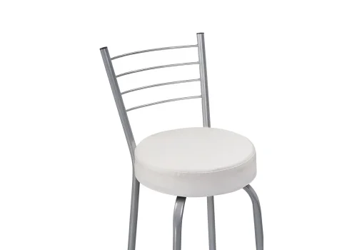 Барный стул Kuroda белый полимер / светлый мусс 453998 Woodville, белый/искусственная кожа, ножки/металл/серый, размеры - ****345*460 фото 5