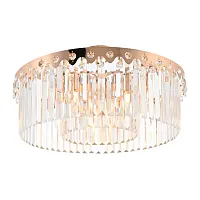 Люстра потолочная Sorrento-8909 378909/8/50/580 GD Arte Milano прозрачная на 8 ламп, основание золотое в стиле современный 