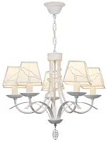 Люстра подвесная Grace TL1139-5H Toplight белая на 5 ламп, основание белое в стиле современный 