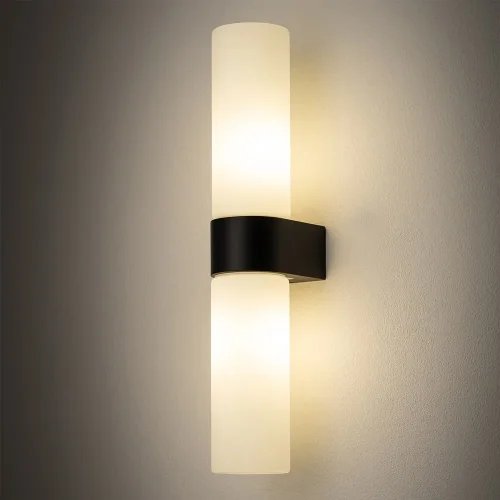 Бра Natalie 10728-NW Nowodvorski белый на 2 лампы, основание чёрное в стиле современный фото 2