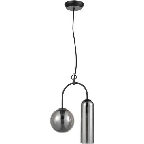 Светильник подвесной Creativo VL2135P02 Vele Luce серый прозрачный на 2 лампы, основание чёрное в стиле хай-тек 