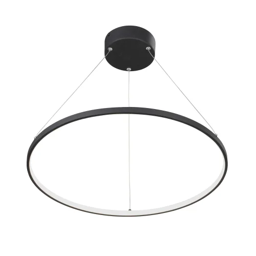 Светильник подвесной LED V4665-1/1S Vitaluce без плафона 1 лампа, основание чёрное в стиле хай-тек кольца фото 3