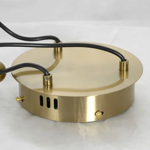 Светильник подвесной LED Bend LSP-7072 Lussole белый 1 лампа, основание матовое золото в стиле хай-тек трубочки фото 5