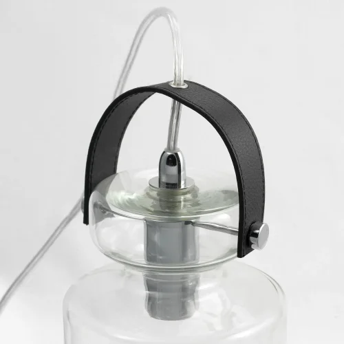 Светильник подвесной лофт LSP-9638 Lussole прозрачный 1 лампа, основание хром в стиле лофт  фото 3