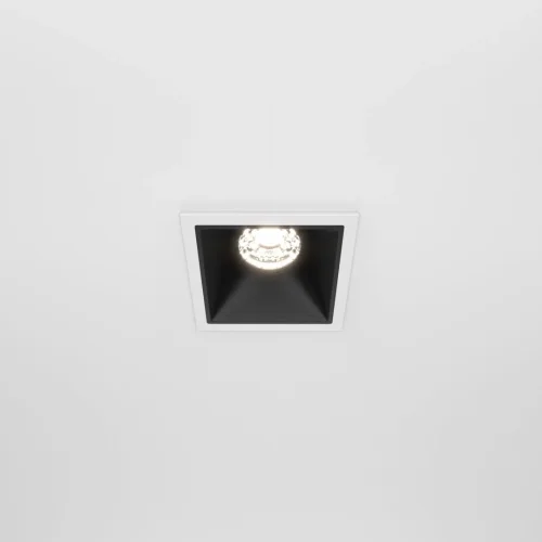 Светильник точечный Alfa LED DL043-01-10W4K-SQ-WB Maytoni белый чёрный 1 лампа, основание белое чёрное в стиле современный  фото 5