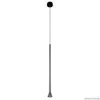 Светильник подвесной LED Pipe 10337/850 Black LOFT IT чёрный 1 лампа, основание чёрное в стиле хай-тек модерн трубочки