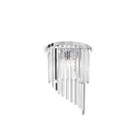 Бра CARLTON AP3 CROMO Ideal Lux прозрачный на 3 лампы, основание хром в стиле классический 