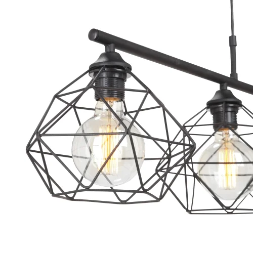 Светильник подвесной V4269-1/4S Vitaluce без плафона на 4 лампы, основание чёрное в стиле лофт фото 2 Светильник подвесной V4269-1/4S Vitaluce без плафона на 4 лампы, основание чёрное в стиле лофт фото 2