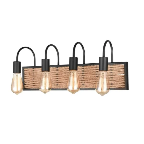 Бра лофт Товер (Tower) VL6362W04 Vele Luce без плафона на 4 лампы, основание чёрное в стиле лофт Бра лофт Товер (Tower) VL6362W04 Vele Luce без плафона на 4 лампы, основание чёрное в стиле лофт