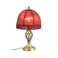 Настольная лампа Базель CL407803 Citilux красная 1 лампа, основание бронзовое металл в стиле классический кантри 