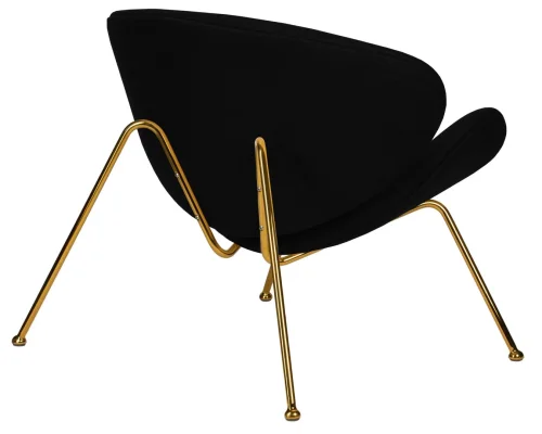Кресло дизайнерское  72-LMO EMILY, цвет сиденья черный (AF9), цвет основания золото Dobrin, чёрный/ткань, ножки/металл/золотой, размеры - ****810*780 фото 6