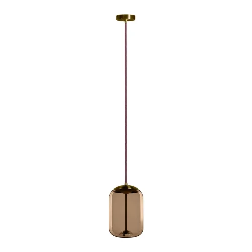 Светильник подвесной LED Knot 8135-C mini LOFT IT янтарный коричневый 1 лампа, основание латунь в стиле современный  фото 3
