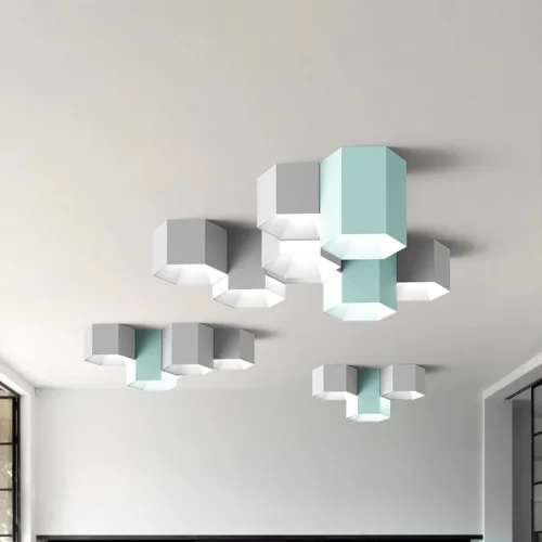 Светильник потолочный HEXAGON B 101670-26 ImperiumLoft белый на 1 лампу, основание белое в стиле современный фото 11