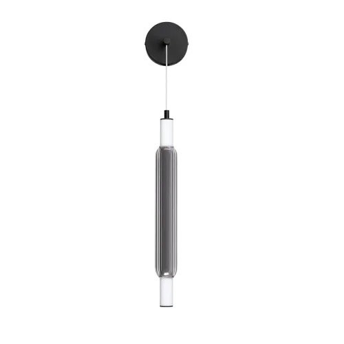 Бра LED Trendy 6556/15WL Lumion чёрный серый на 1 лампу, основание чёрное в стиле хай-тек современный 