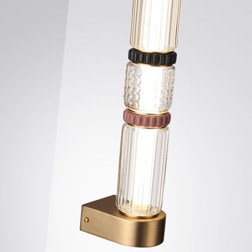 Бра LED Collier 5455/12WL Odeon Light прозрачный на 1 лампу, основание латунь античное бронза в стиле современный фото 6