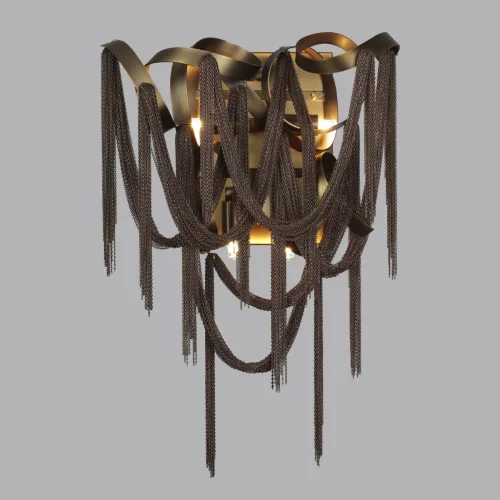 Бра Chainy 5066/4W Odeon Light коричневый на 4 лампы, основание античное бронза в стиле современный лофт  фото 4