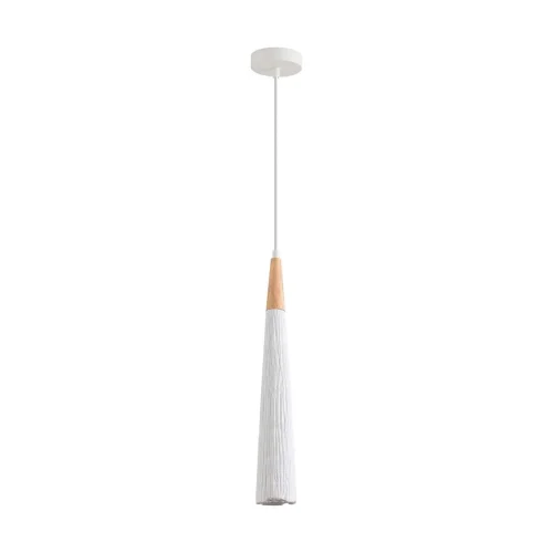 Светильник подвесной Eoliana 8352/1C Lumion белый на 1 лампу, основание белое в стиле скандинавский трубочки Светильник подвесной Eoliana 8352/1C Lumion белый на 1 лампу, основание белое в стиле скандинавский трубочки