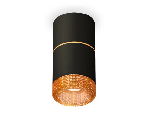 Светильник накладной Techno spot XS7402182 Ambrella light чёрный на 1 лампу, основание чёрное в стиле хай-тек современный круглый