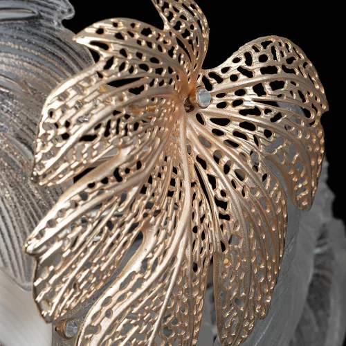 Люстра подвесная Dryad CL305160 Citilux белая прозрачная на 14 ламп, основание золотое в стиле классический флористика современный фото 12