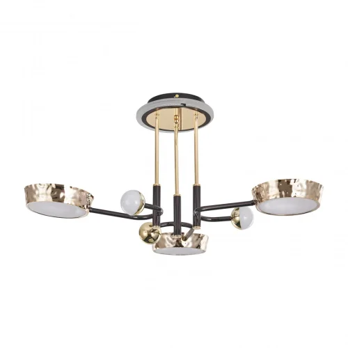 Люстра потолочная LED Ferrara-73210 273210/6 BK/GD Arte Milano белая на 1 лампу, основание золотое в стиле современный хай-тек фото 12