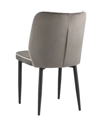 Стул Лоренс NEW, велюр антрацитовый УТ000035606 Stool Group, серый/велюр, ножки/металл/чёрный, размеры - ****490*630 фото 6