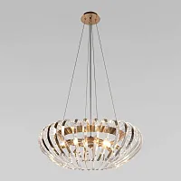 Люстра подвесная хрустальная Dakota 10300/600 French gold LOFT IT прозрачная на 8 ламп, основание золотое в стиле современный 