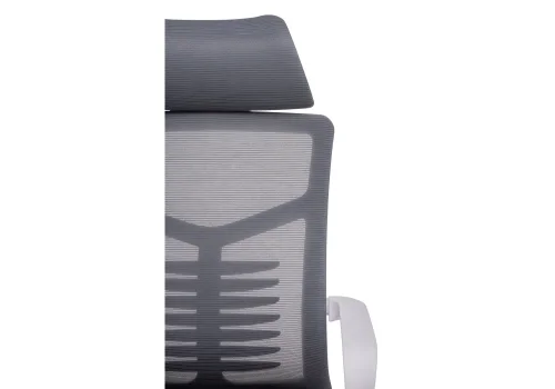 Компьютерное кресло Montana dark gray / white 15619 Woodville, серый/сетка, ножки/пластик/белый, размеры - *1280***620*580 фото 8
