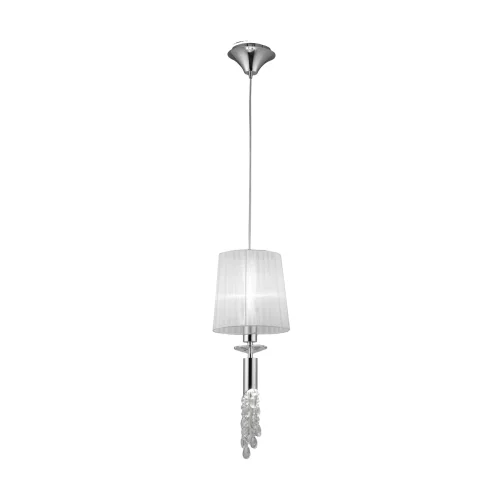 Светильник подвесной CROMO 3861 Mantra белый 1 лампа, основание хром в стиле современный  фото 2