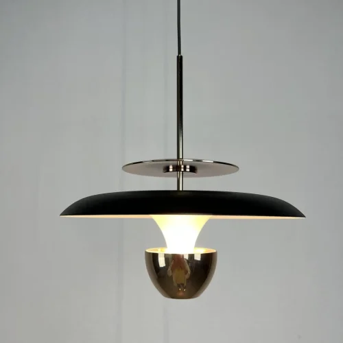 Светильник подвесной LED Bertil 232158-23 ImperiumLoft чёрный золотой 1 лампа, основание чёрное в стиле скандинавский  фото 17