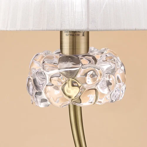 Настольная лампа LOEWE ANTIQUE BRASS 4736 Mantra белая 1 лампа, основание бронзовое металл в стиле современный  фото 6
