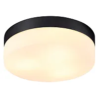 Светильник потолочный Aqua-Tablet A6047PL-3BK Arte Lamp белый 3 лампы, основание чёрное в стиле современный тарелка