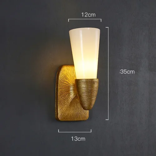 Настенный светильник GLADE H35 209097-23 ImperiumLoft белый на 1 лампу, основание бронзовое в стиле современный фото 8