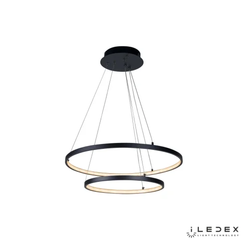 Светильник подвесной LED с пультом Axis D098-2 (600x400) BK iLedex чёрный 1 лампа, основание чёрное в стиле современный хай-тек с пультом кольца фото 5