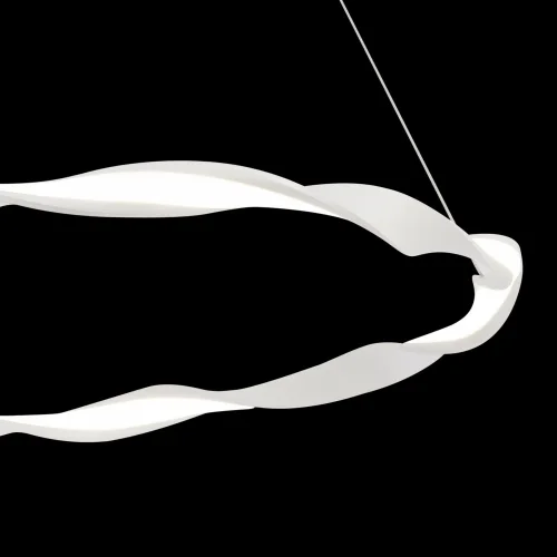 Люстра подвесная LED Madagascar 6571 Mantra белая на 1 лампа, основание белое в стиле современный кольца фото 4