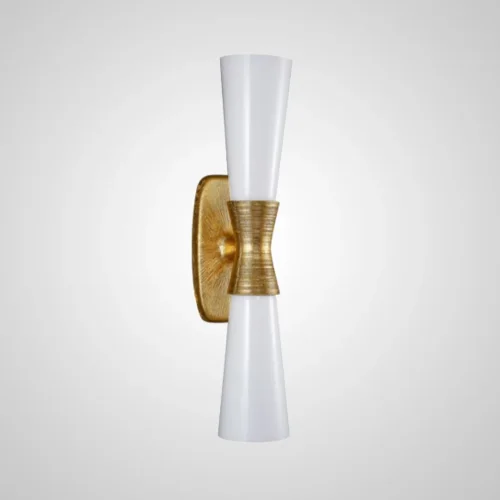 Настенный светильник GLADE H35 209097-23 ImperiumLoft белый на 1 лампу, основание бронзовое в стиле современный фото 2