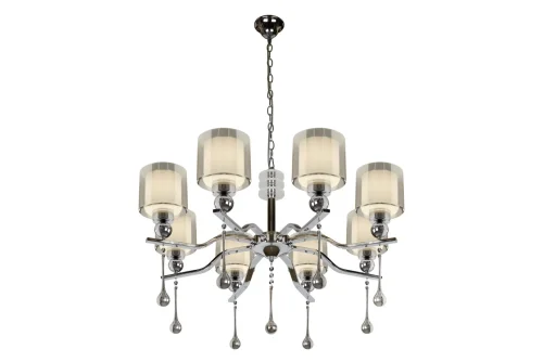 Люстра подвесная Milano 70291-8 CR iLamp серая на 8 ламп, основание никель в стиле современный американский фото 3