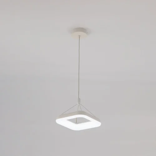 Светильник подвесной LED Паркер CL225B210 Citilux белый на 1 лампу, основание белое в стиле современный квадраты фото 4