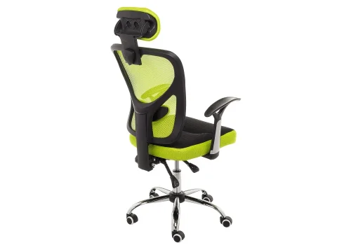 Компьютерное кресло Lody 1 светло-зеленое / черное 11634 Woodville, чёрный зелёный/ткань, ножки/металл/хром, размеры - *1230***600*680 фото 5