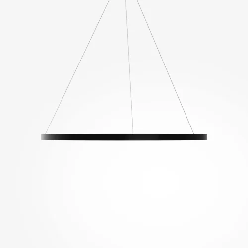 Светильник подвесной LED Rim MOD058PL-L54BK Maytoni чёрный на 1 лампу, основание чёрное в стиле современный хай-тек минимализм кольца фото 4