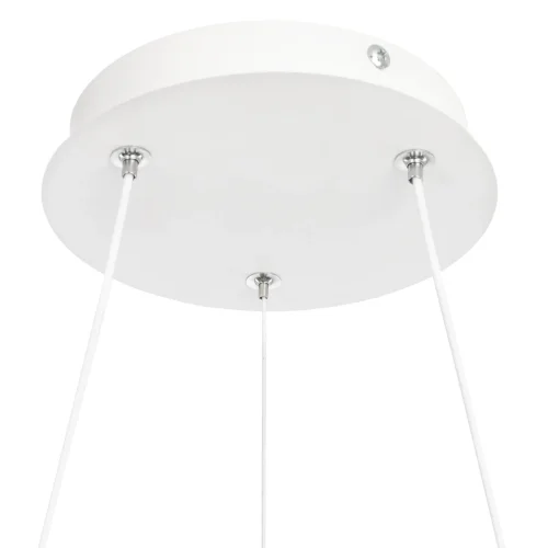 Светильник подвесной LED Дуэт CL719400 Citilux белый 1 лампа, основание белое в стиле хай-тек современный кольца фото 8