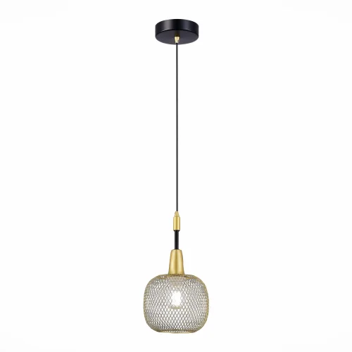 Светильник подвесной Elitis SLE1137-403-01 Evoluce золотой 1 лампа, основание чёрное в стиле современный 