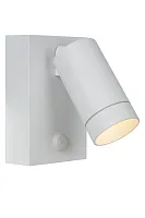 Настенный светильник Taylor 09831/01/31 Lucide уличный IP44 белый 1 лампа, плафон белый в стиле современный GU10