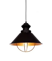 Светильник подвесной лофт Kugar LDP 7930 (BK) Lumina Deco чёрный золотой 1 лампа, основание чёрное в стиле лофт 