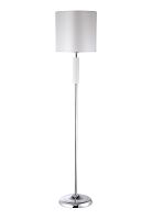 Торшер MAESTRO PT1 CHROME Crystal Lux  белый 1 лампа, основание хром в стиле модерн
