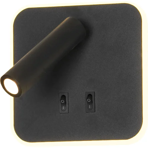 Бра с выключателем LED Cozy LSP-8238 Lussole чёрный на 1 лампа, основание чёрное в стиле модерн для чтения