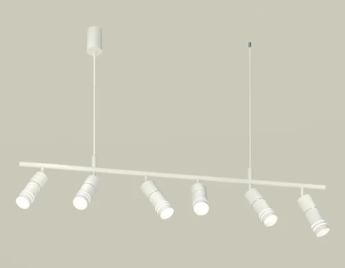 Светильник подвесной XB9005150 Ambrella light белый 6 ламп, основание белое в стиле хай-тек современный 