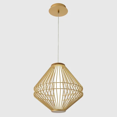 Светильник подвесной LED CUADRA SP15W LED GOLD Crystal Lux белый на 1 лампу, основание золотое в стиле современный фото 4