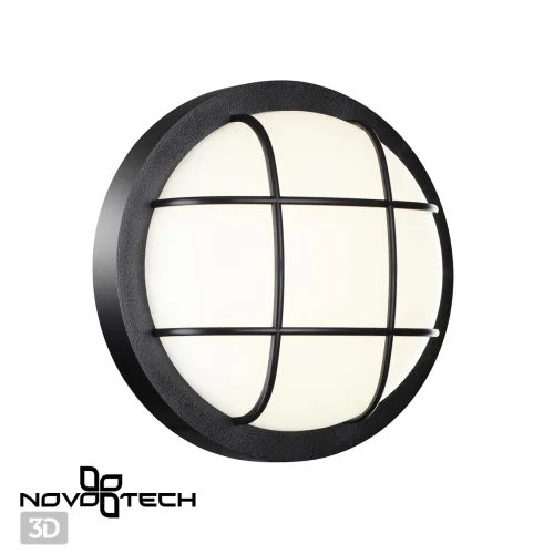 Настенно-потолочный светильник LED Opal 358919 Novotech уличный IP65 чёрный 1 лампа, плафон белый в стиле хай-тек современный LED фото 5